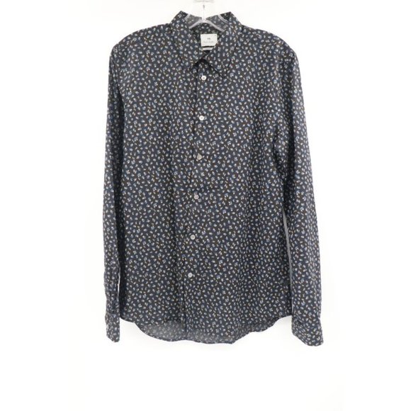 Paul Smith Navy Floral Casual Button Down Shirt - Picture 1 of 11